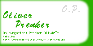 oliver prenker business card